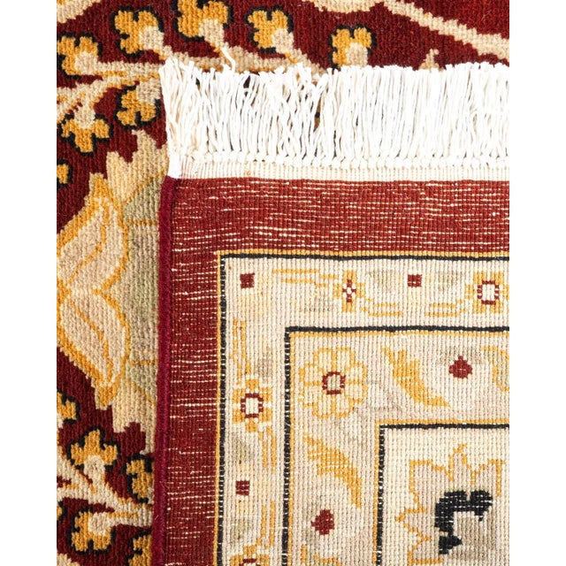 2000 - 2009 Mogul, One-of-a-Kind Hand-Knotted Area Rug in Red, 9' 3" x 12' 2" For Sale - Image 5 of 8