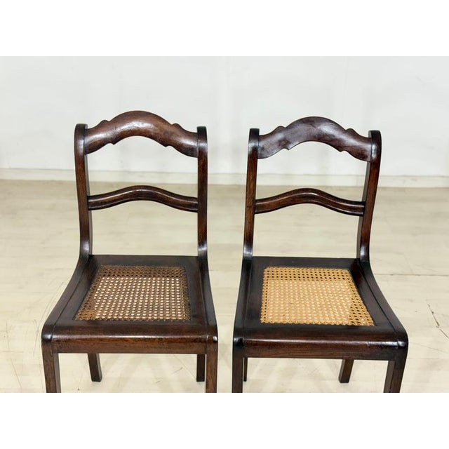 Antique Biedermeier Viennese Wickerwork Dining Chairs, 1880s, Set of 2 For Sale - Image 6 of 9