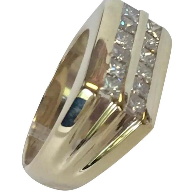 Natural Finely Faceted Quality Diamond Ring 14k Gold 2 CTS Princess Cut Unisex Certified $4,200 606238 This is a Unique...