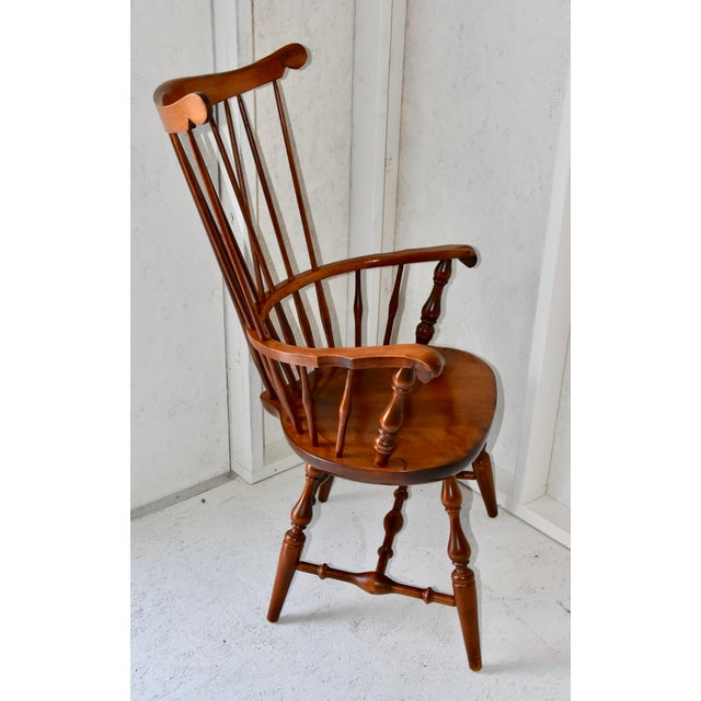 Windsor Captains Chair by Nichols & Stone Maple Fiddle Back Chairish