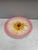 French Majolica pink daisy plate Orchies, circa 1890.