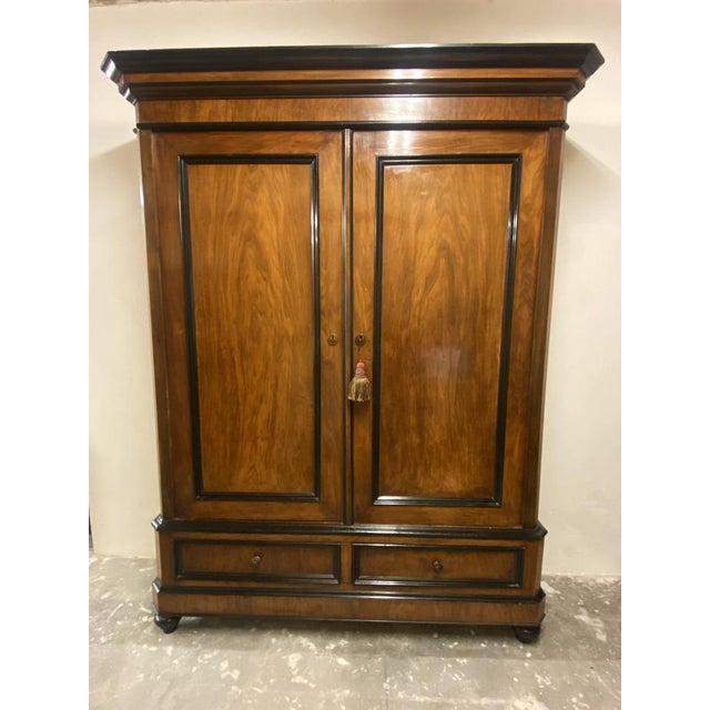 Large Antique Art Deco Amsterdamse School Wardrobe, 1900s For Sale - Image 9 of 18