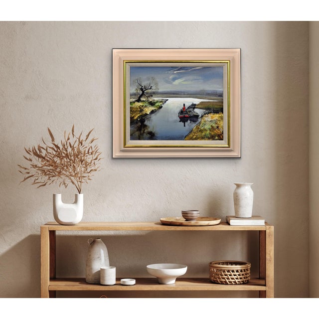 Rowland Hilder, River Bure, Norfolk, East Anglia, Oil Painting, 1950s, Framed For Sale - Image 12 of 18