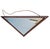 Oak wood triangle Mirror / facet cut edges Width 80Height 40Pyramid sides 58 cm