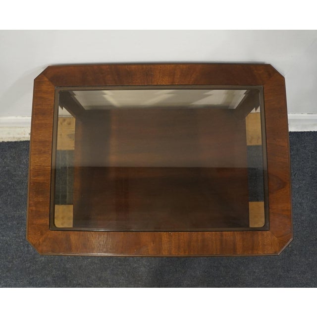 Altavista Lane Altavista Lane Solid Cherry Traditional Chippendale Style 27x20" Accent End Table W. Glass Top For Sale - Image 4 of 8