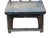 Vintage Rustic Patina Small Low Wood Bench Stool Table W Back For Sale In San Francisco - Image 6 of 9