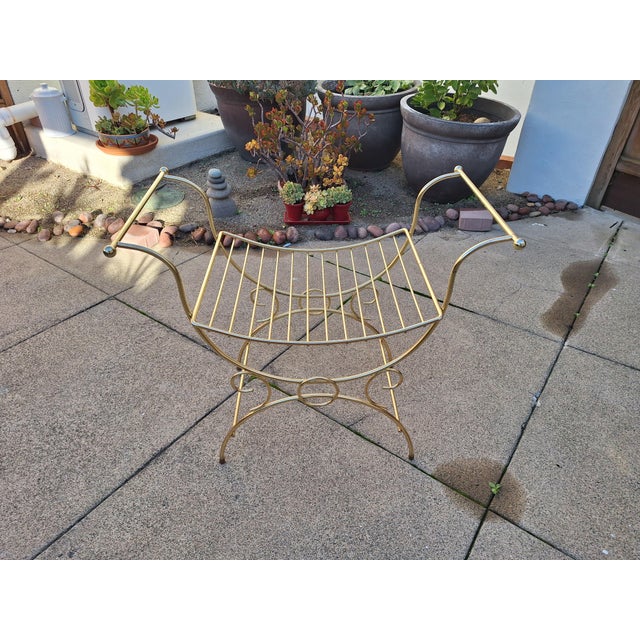 1960s Hollywood Regency Mid-Century Vintage Vanity Bench/Chair 1950's 1960's For Sale - Image 5 of 10