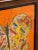 Late 20th Century Vintage Peter Passuntino Mosaic Butterfly on Orange Oil Painting - Gold Frame For Sale - Image 5 of 8