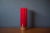 Vintage Scandinavian Red Glass Cylinder Table Lamp For Sale - Image 11 of 11