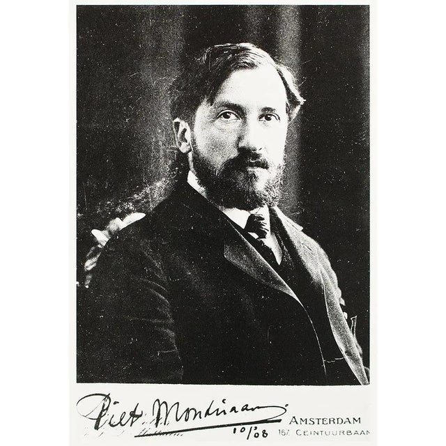 1991 After Signed Photographic Portrait of Piet Mondrian, Black and White Parisian Print For Sale In Dallas - Image 6 of 6