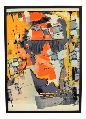 Etels Inskonka, Composition, 1984, Silk-Screen, Framed