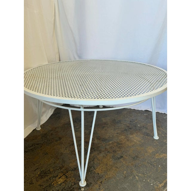 1950s Salterini Round Metal Patio Coffee Table For Sale In San Antonio - Image 6 of 6