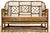 Absolutely gorgeous Brighton Pavillion style settee featuring natural finish and caned seat. Stunning Chinoiserie...