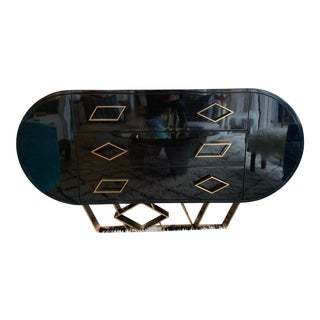 Kelly Hoppen Sting Credenza Wood Grain High Gloss by Resource Decor For Sale