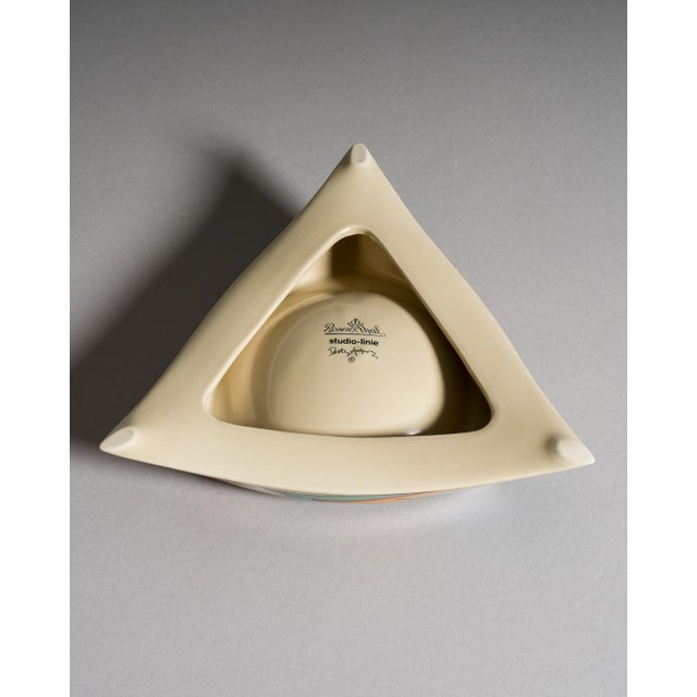 Ceramic Flash Porcelain Vase Duo and Ashtray by Dorothy Hafner for Rosenthal, 1980s, Set of 3 For Sale - Image 7 of 15