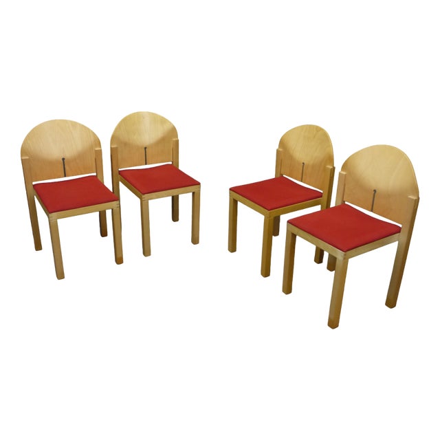 Postmodern Dining Chairs by Arno Votteler, 1980s, Set of 4 For Sale