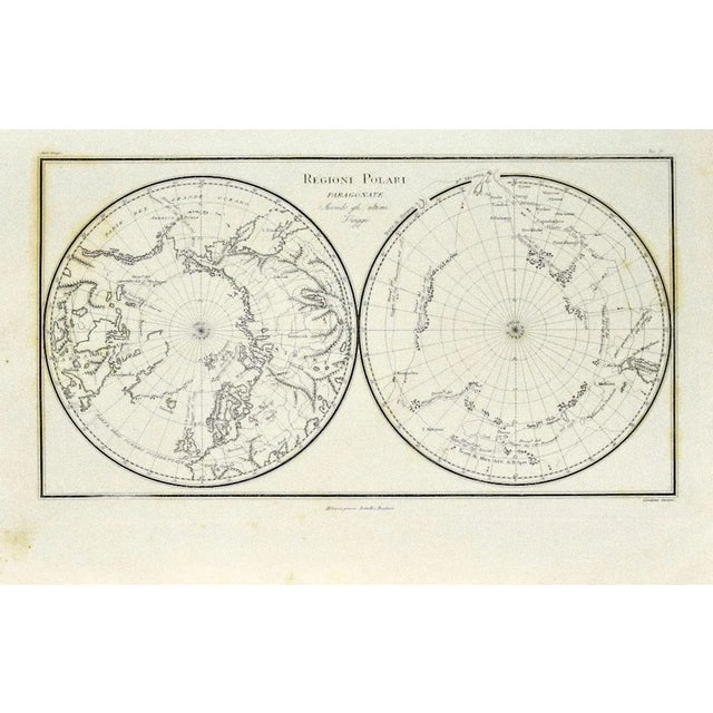 This Map of Polar regions is an etching realized by an anonymous artist. The state of preservation of the artwork is good...