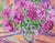 Impressionist Impressionist Vase Colorful Floral Bouquet Painting Including the Antiqued Gold Wood Frame For Sale - Image 3 of 5