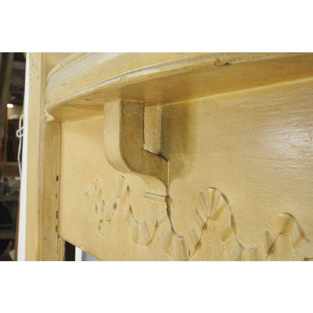 Wood Antique Victorian Beveled Mirror Wood Mantel For Sale - Image 7 of 16