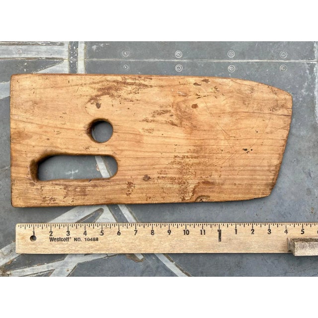 Shabby Chic Antique Wooden Artist Palette Sourced in France, 19th Century For Sale - Image 3 of 8