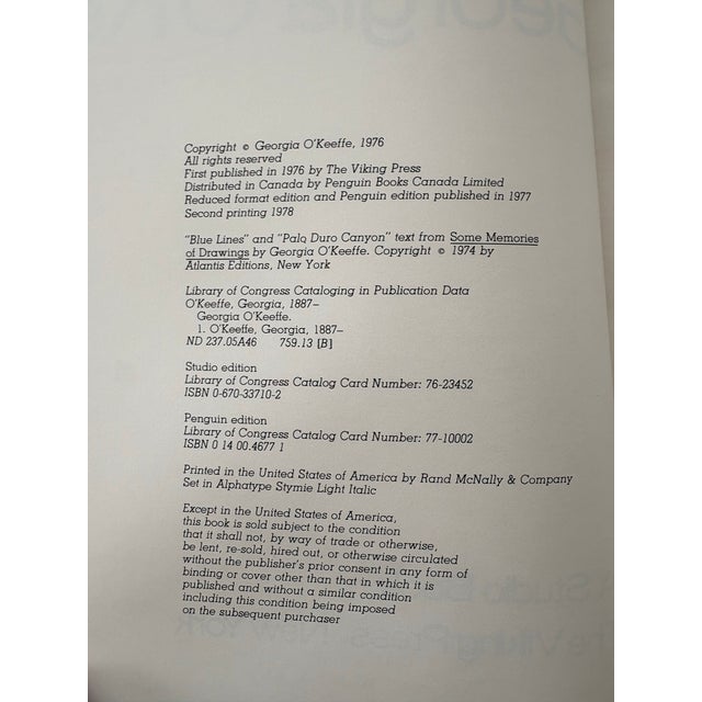 Mid-Century Modern Georgia O’Keeffe Autobiography Paperback Published 1977 For Sale - Image 3 of 6