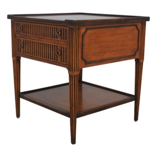Theodore Alexander Country 2 Drawer Lamp Table For Sale