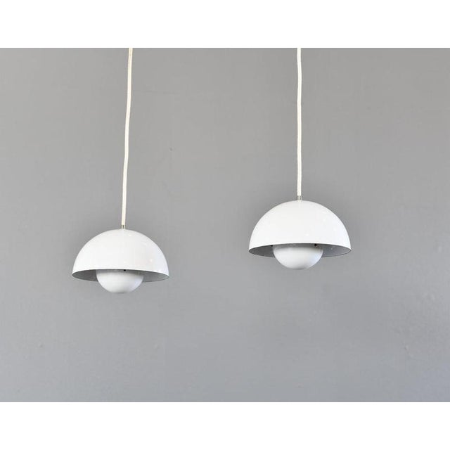 Flowerpot VP1 Pendant Lights from Verner Panton 1960s, Set of 2 For Sale - Image 6 of 6