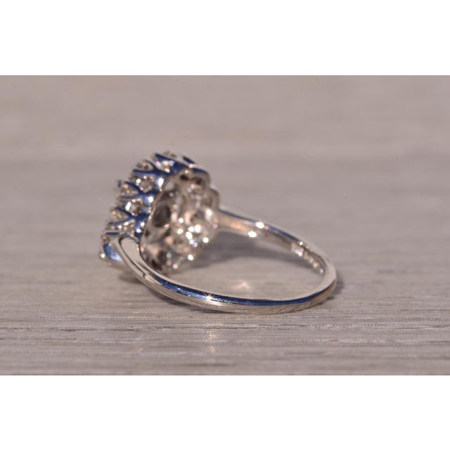 The Hol: Hollywood Glam Era Natural Diamond Engagement Ring in White Gold For Sale In Philadelphia - Image 6 of 11