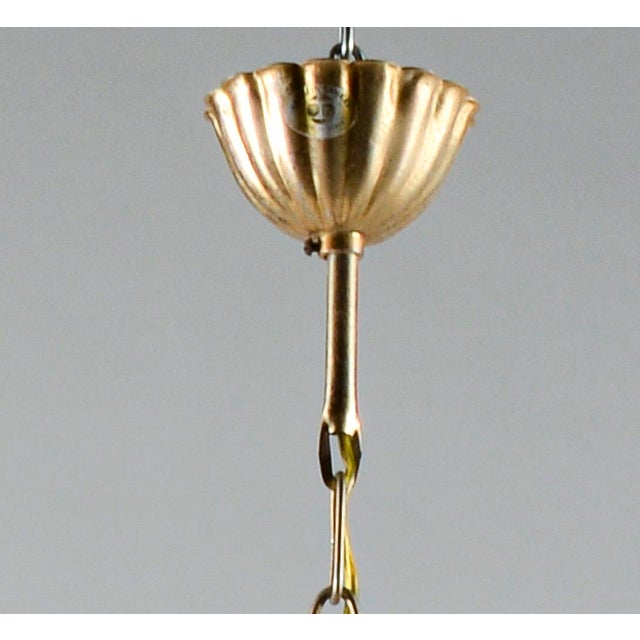 Chandelier in Faceted Amber Glass from Targetti Sankey, Italy, 1980 For Sale - Image 3 of 15