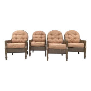Lloyd Flanders Wicker Chairs- Set of 4