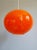Large Space Age Pendant Light in Orange Opaline, 1970s For Sale - Image 10 of 12