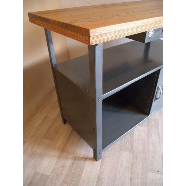 Industrial Workbench with Harley Davidson Airbrush For Sale - Image 4 of 18