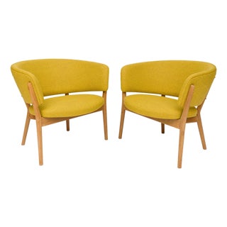 Vintage Nanna & Jørgen Ditzel Model 83 Danish Modern Lounge Chairs (Pair) For Sale