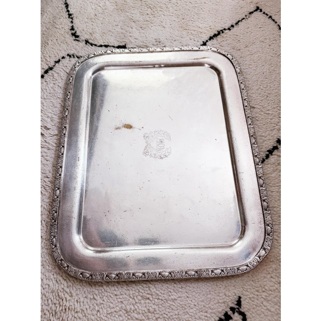 Large 1948 Silver Serving Tray From the Waldorf-Astoria Hotel For Sale In New York - Image 6 of 7