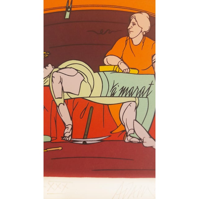 Modern Valerio Adami, Marat, 2010, Lithograph For Sale - Image 3 of 4