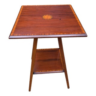 Edwardian Square Mahogany Occasional Table, 1890 For Sale