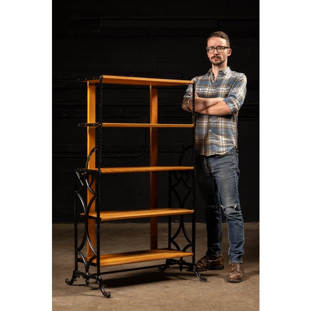 Late 19th Century Late 19th Century Metamorphic Oak Baker's Rack and Table For Sale - Image 5 of 12