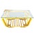 Wood Restored Mid-Century Floating Glass Top Rattan Coffee & Side Table, Pair For Sale - Image 7 of 10