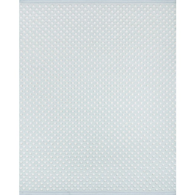 Erin Gates by Momeni Langdon Windsor Blue Hand Woven Wool Area Rug 2' X 3' For Sale