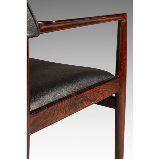 Set of Two (2) MCM Danish Modern Armchairs in Rosewood & Leather by Erik Wørts for Soro Stolefabrik, Denmark, C. 1960's For Sale - Image 15 of 18