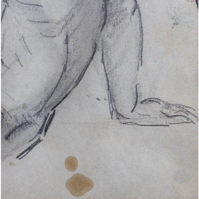 Guillaume Dulac, Study of Male Nude, 1920s, Mixed Media on Paper For Sale - Image 12 of 15