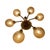 Mid Century Modern / Atomic Age Sputnik Pendant Lamp with 6 Patterned Glass Shades from VEB Germany For Sale - Image 10 of 11