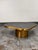 Gold Michael Oren Design Marquina Marble Kidney Coffee Table + Side Table, Set of Two For Sale - Image 8 of 12