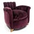 Brown Art Deco Armchair in Aubergine Velvet For Sale - Image 8 of 8