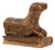 Vintage Hand-Carved Wood Recumbent Lamb on Book Decorative Sculpture For Sale