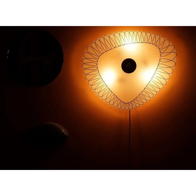 Tan Mid-Century Wall Light with Glass Plate from Designfornication, 1956 For Sale - Image 8 of 11