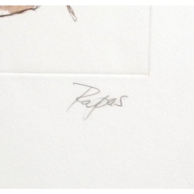 1980s William Papas "Travellers" Hand Colored Etching, Signed & Numbered Fine Art For Sale - Image 5 of 6