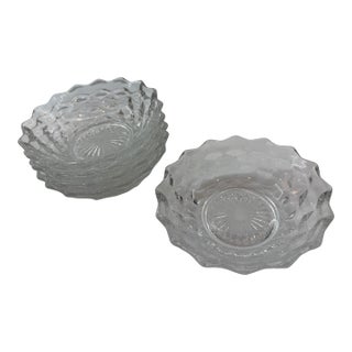 Early 20th Century Fostoria Pattern American Clear 5" Bowls - Set of 6 For Sale