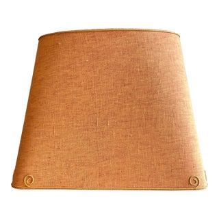 Orange Lampshade With Yellow Trim For Sale