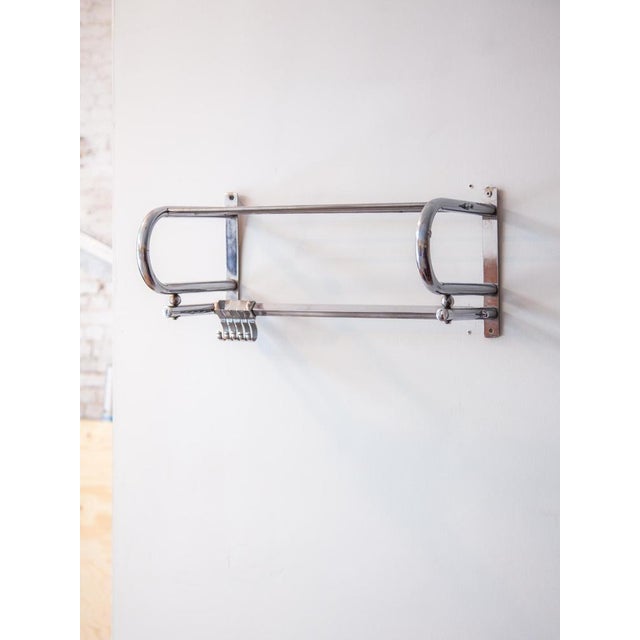 Wall Hanging Coat Rack in Chrome, 1950s For Sale - Image 6 of 12
